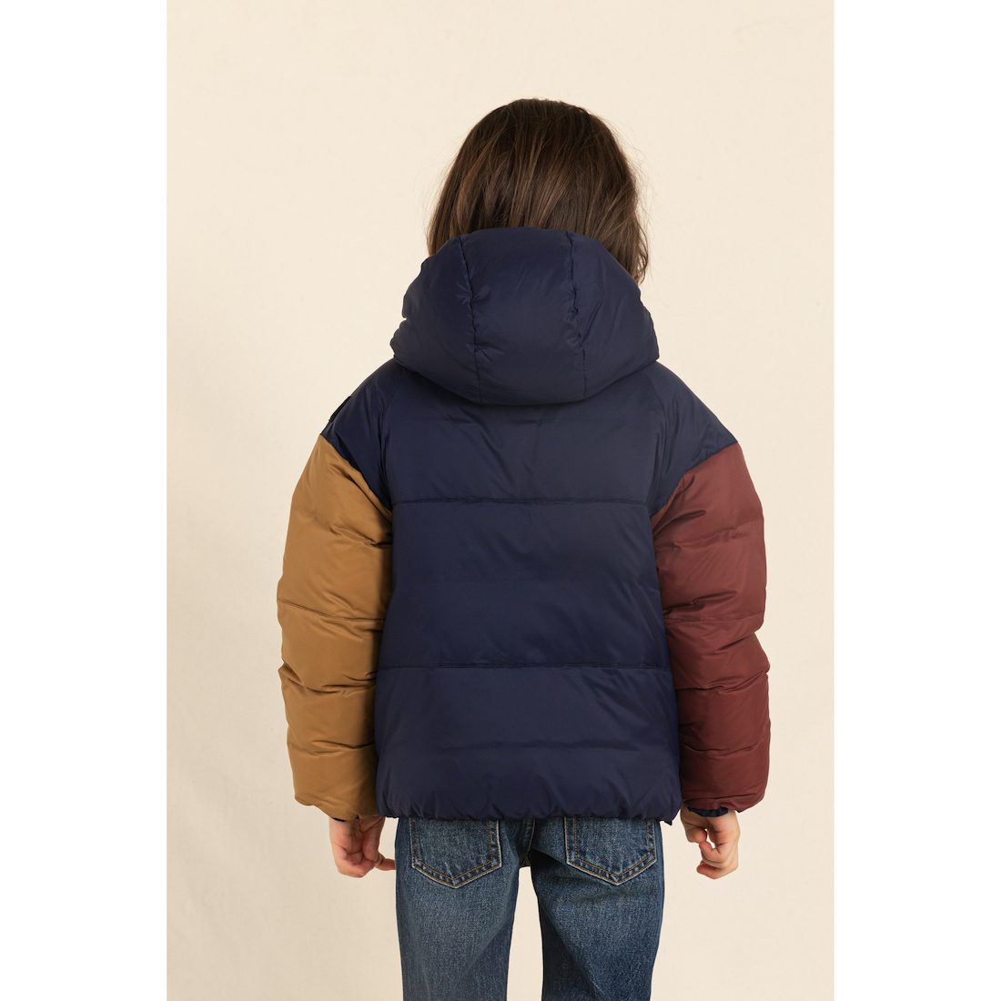 Snowscout REVERSIBLE Navy Colorblock Down Jacket