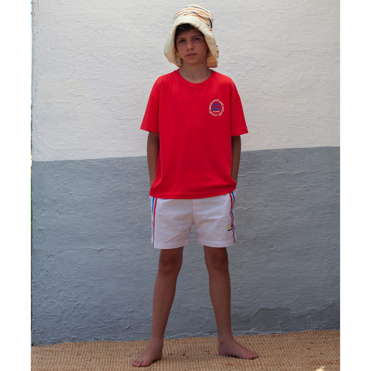 T-Shirt Well Done & Short Button Side Stripes