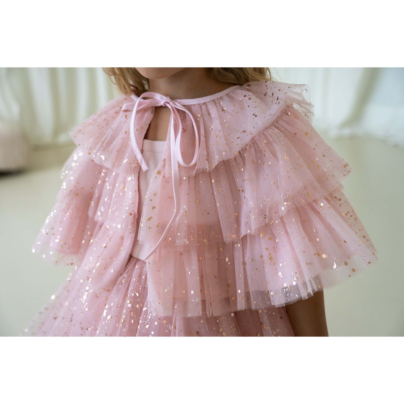 Faye Cape Sparkle Pink