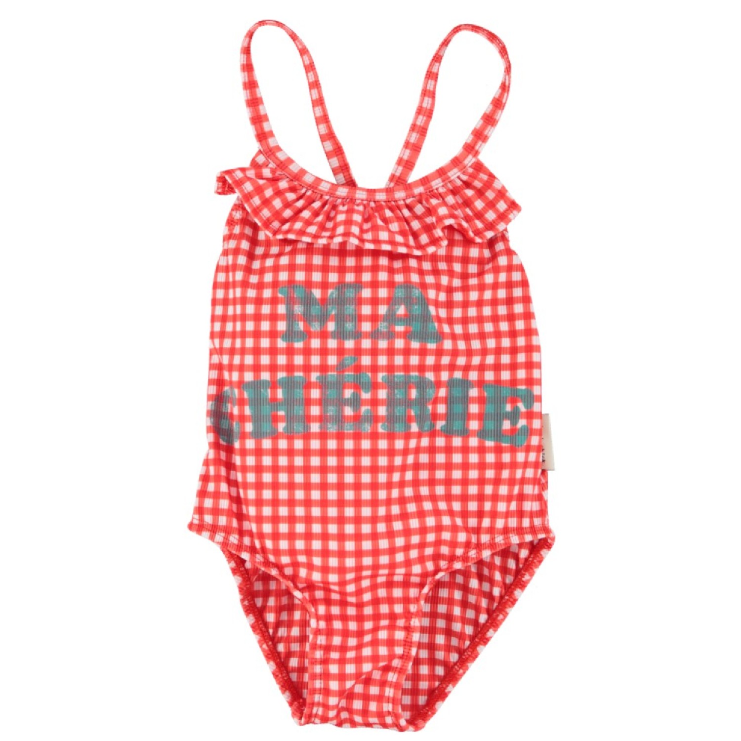 Swimsuit W/ Ruffles Red Checkered W/ 