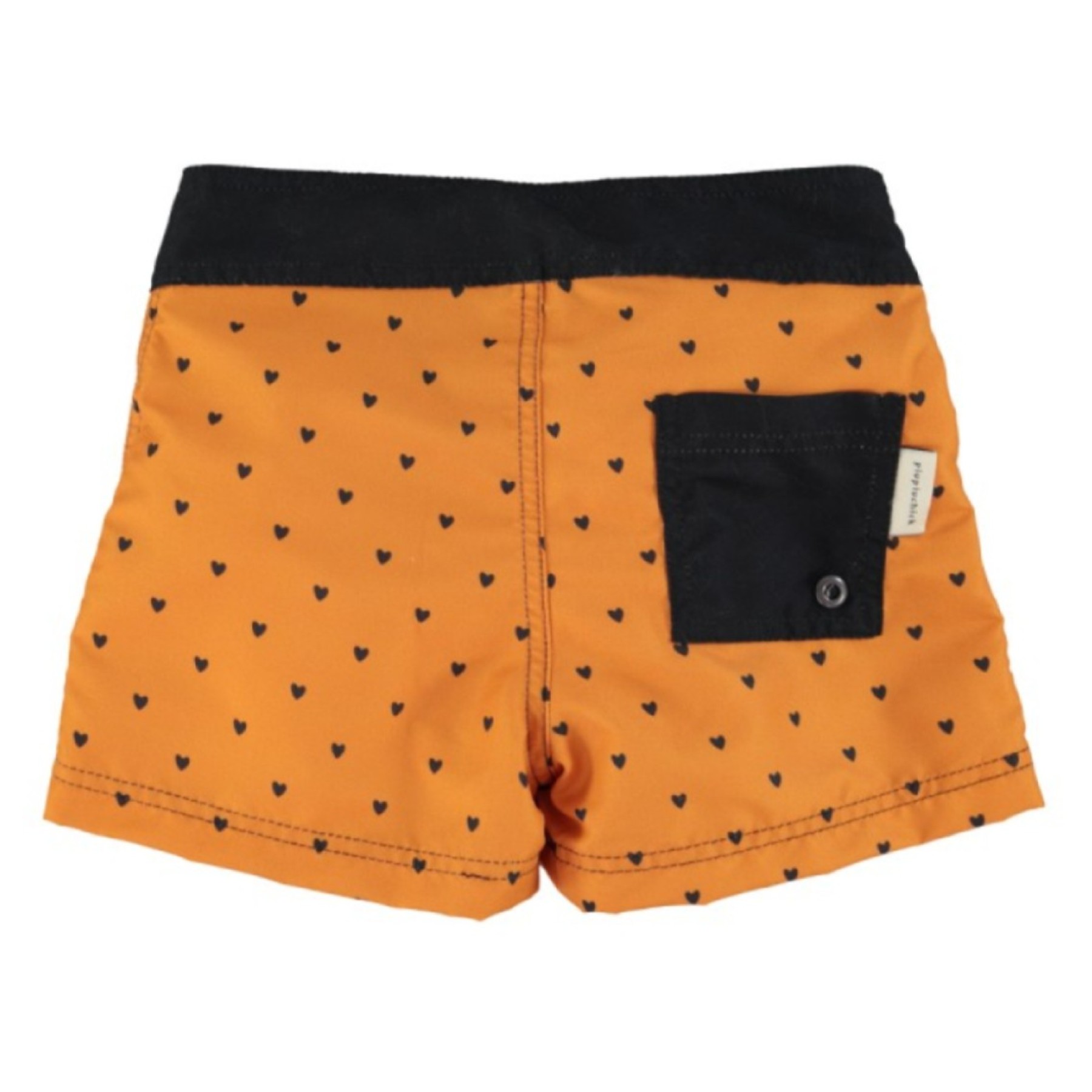 Swim Shorts Camel W/ Black Hearts