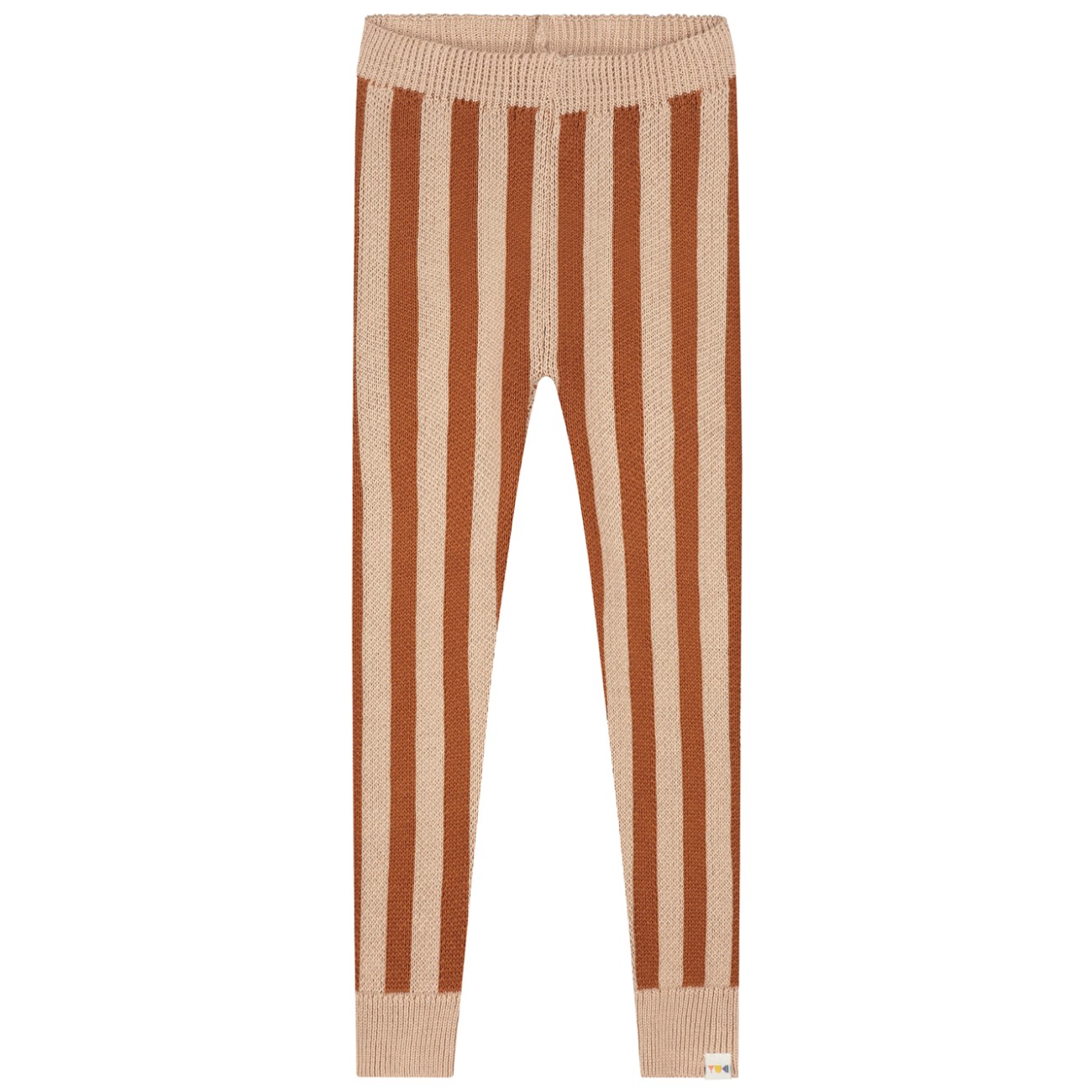 Stripes Knitted Leggings Caramel