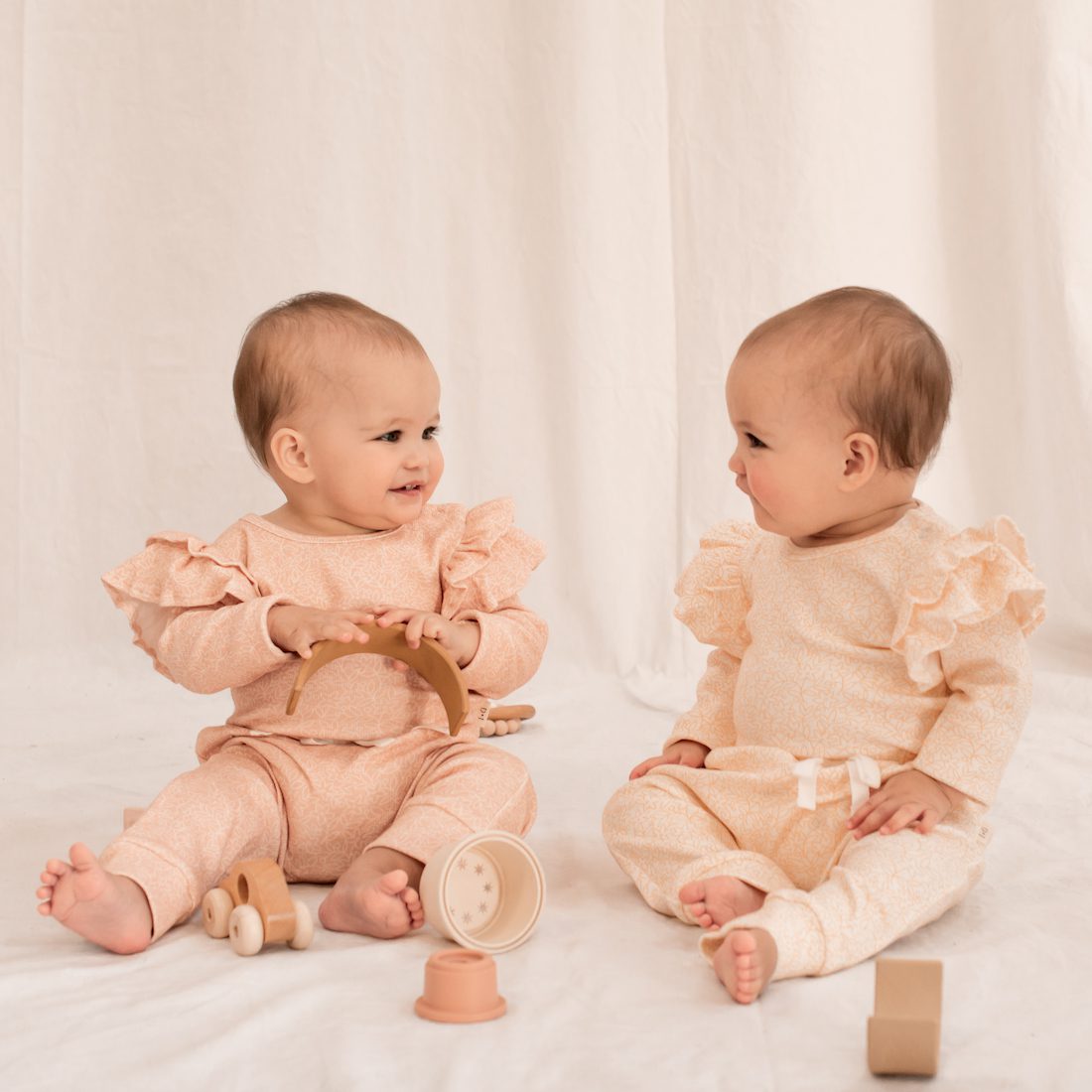 Ruffle LS Suit | Honey Floral