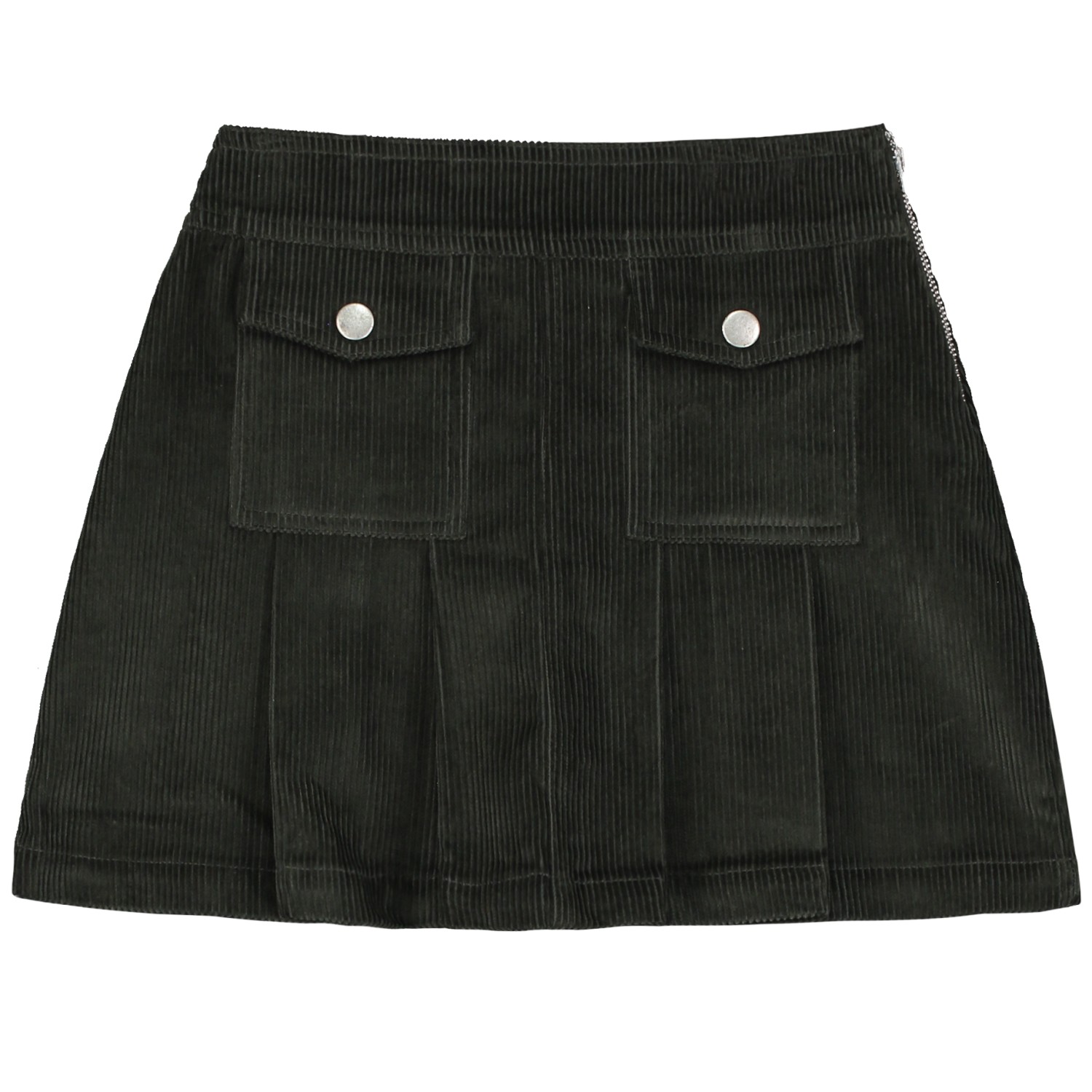 Corduroy Pleated Mini Skirt