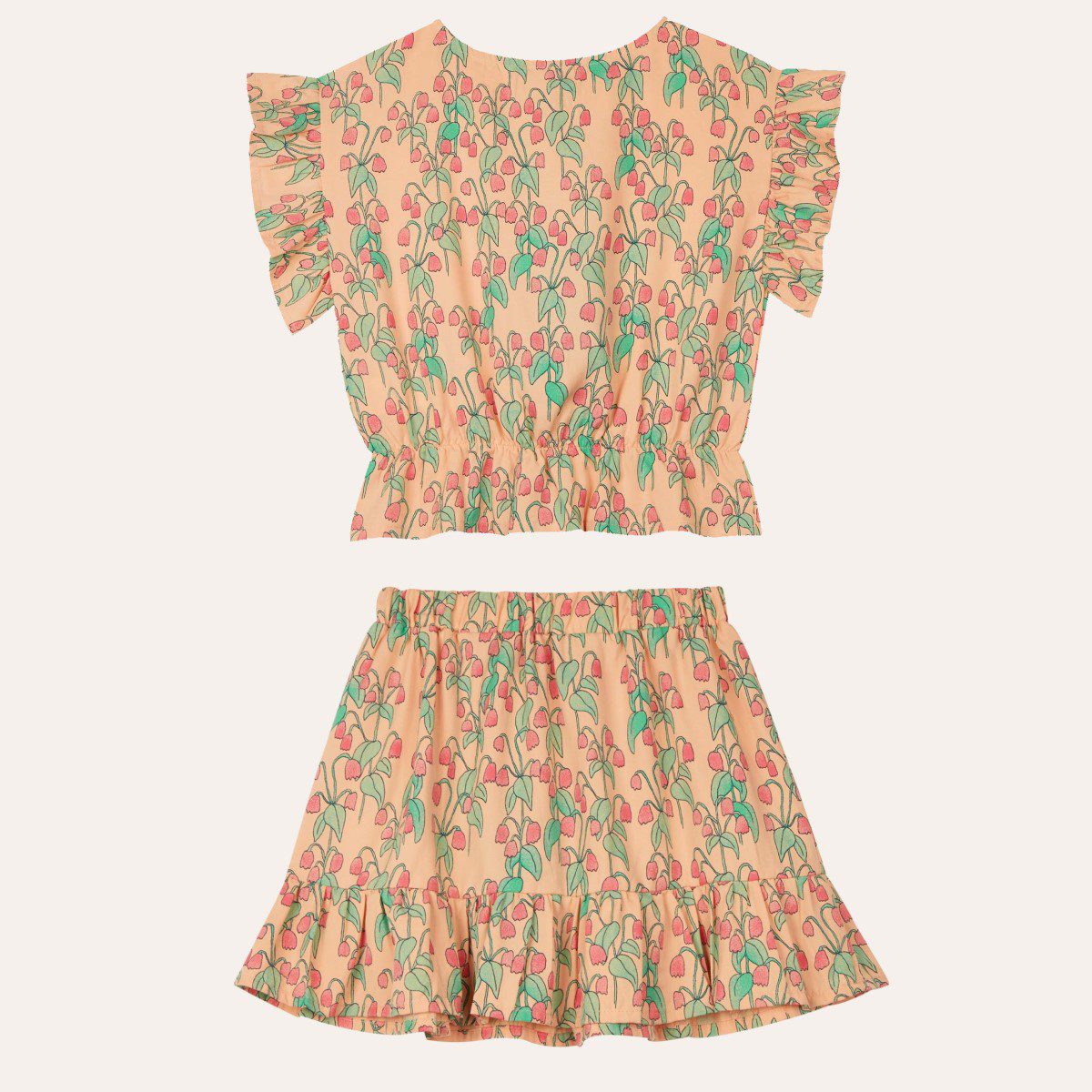 Delicate Flowers Blouse & Skirt