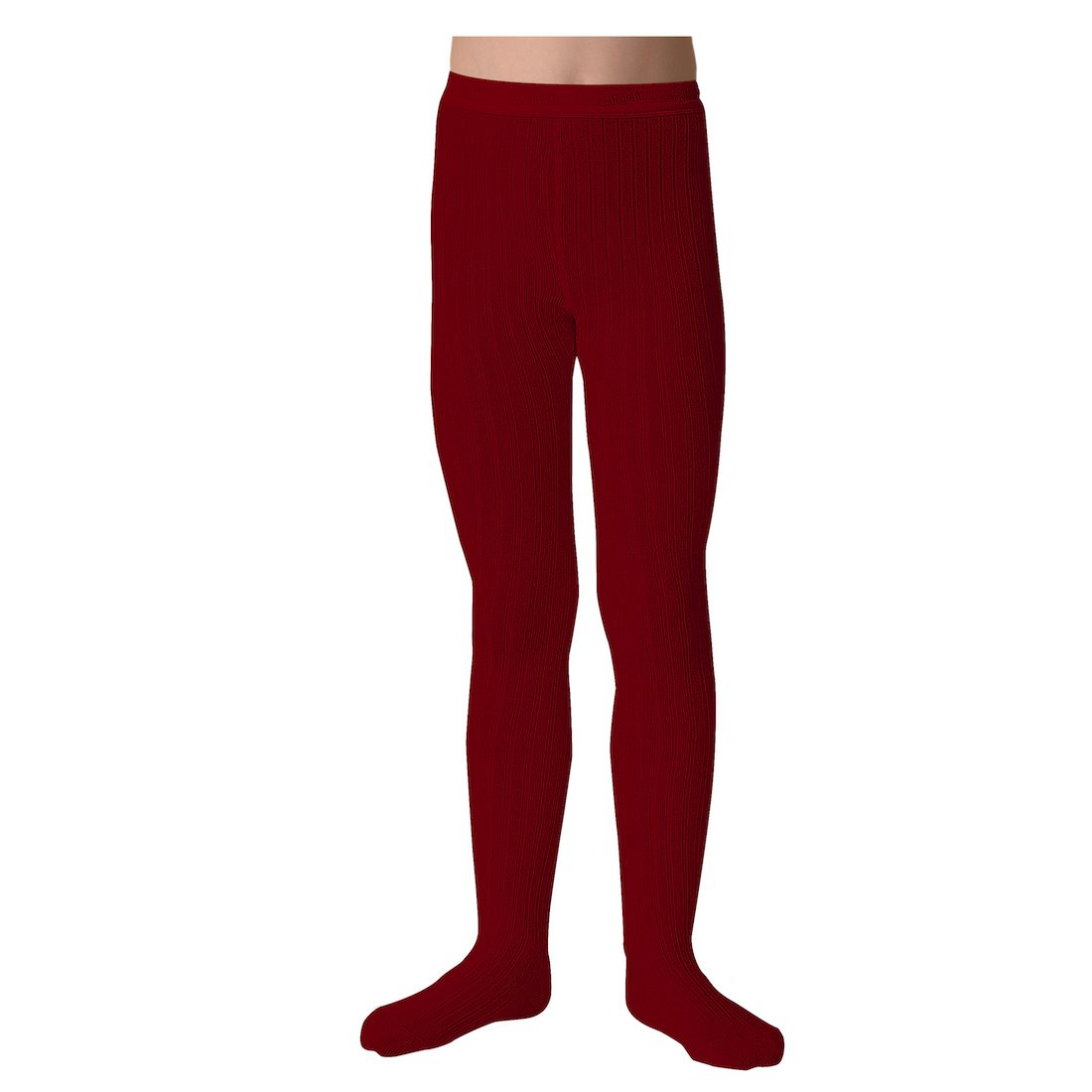 Ribbed Tights Rouge Carmin