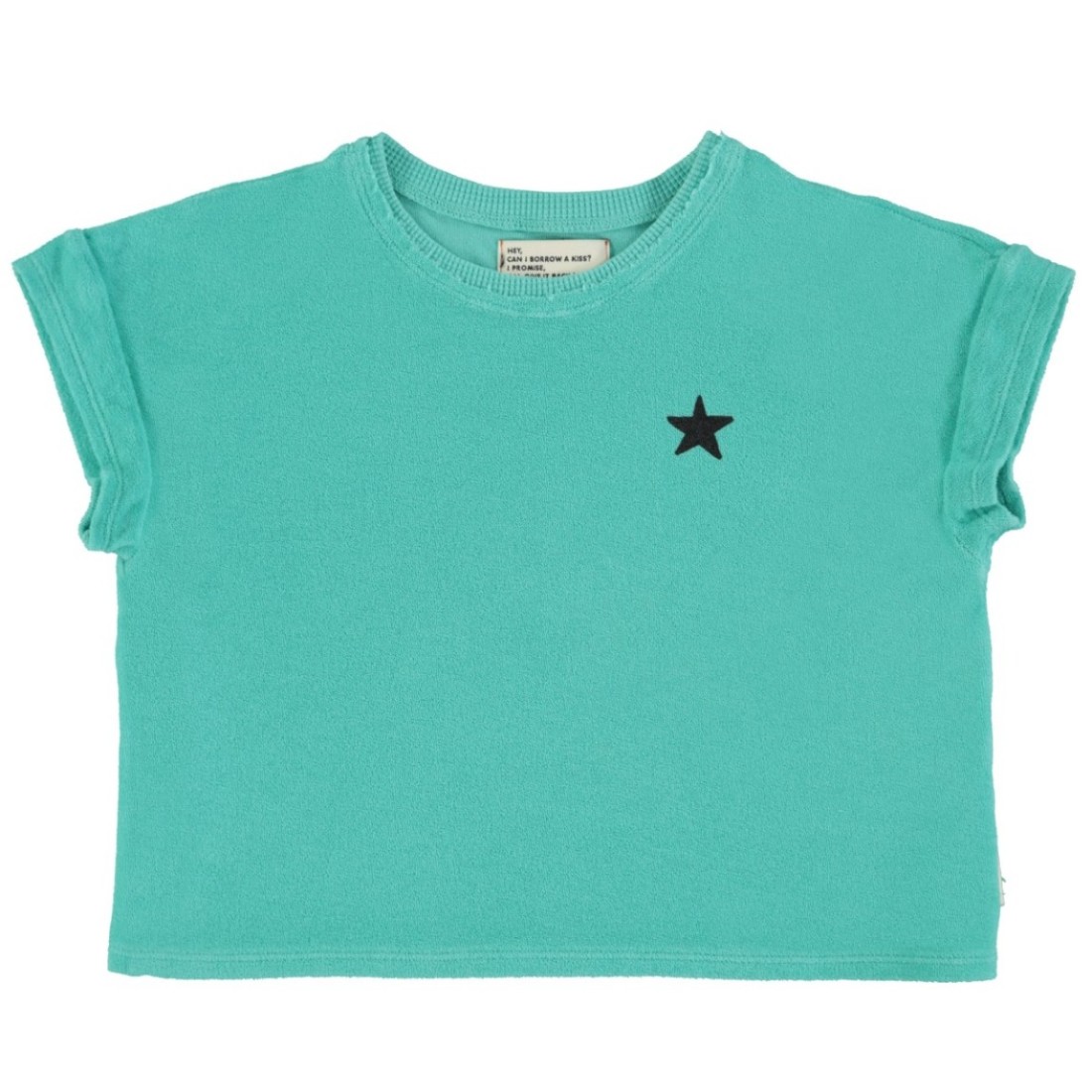 Tshirt | Turquoise W/ Black Logo Print