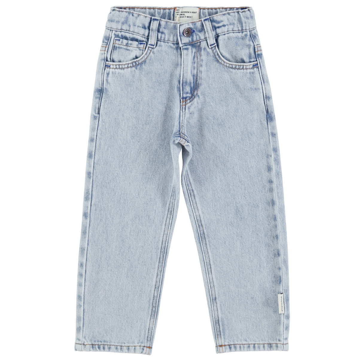 Unisex Trousers | Washed Blue Denim