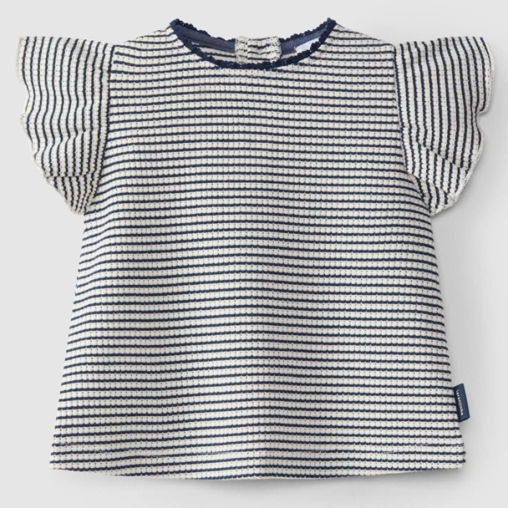 Striped Jersey Top & Ruffled Shorts