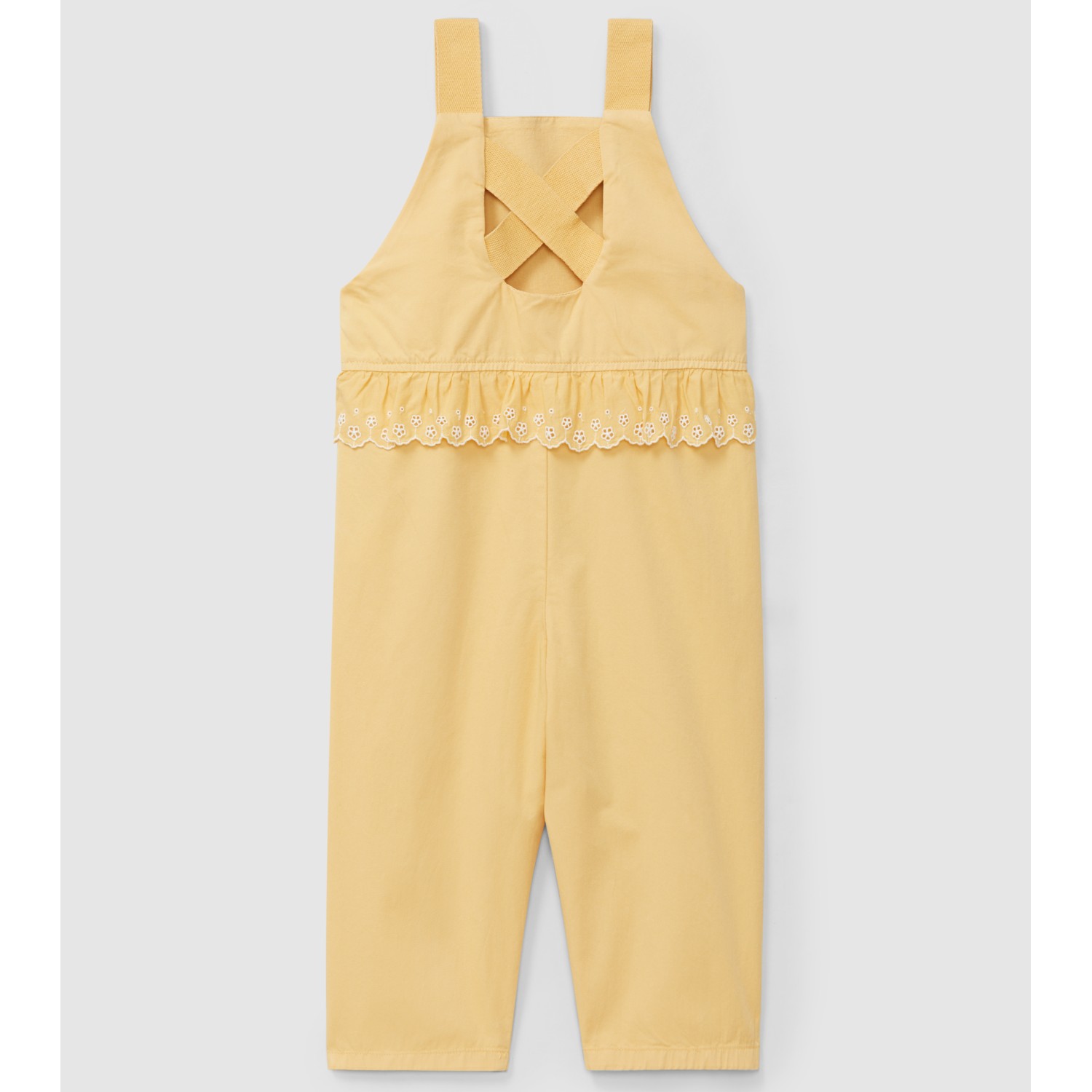 Dungarees Ruffled Detail English Embroidery
