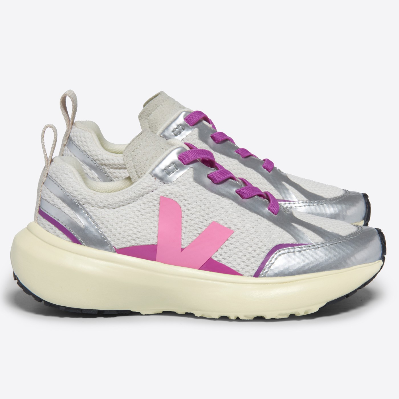 Canary Elastic Laces Alveomesh Gravel Malibu Silver