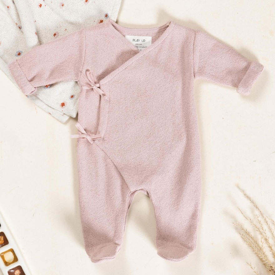 Jumpsuit W/ Crossover Opening Pink